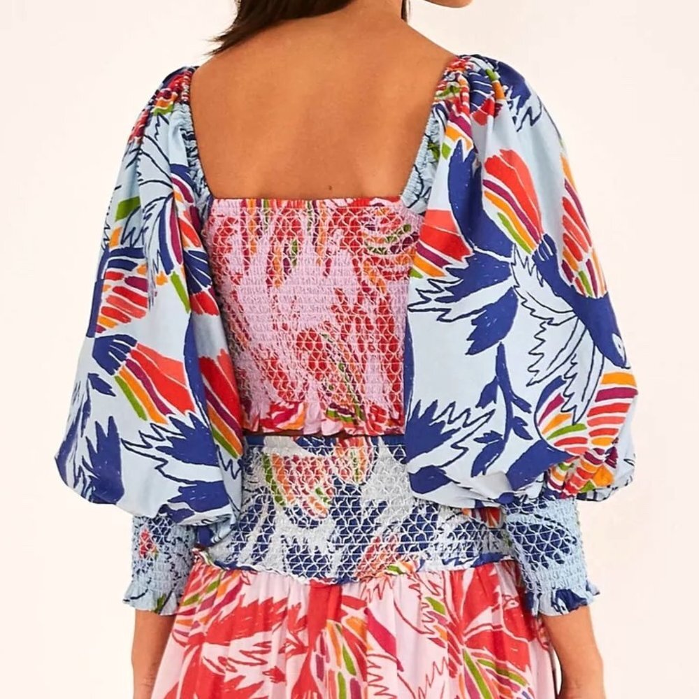 FARM Rio Mixed Color Birds Crop Top - Picture 2 of 14